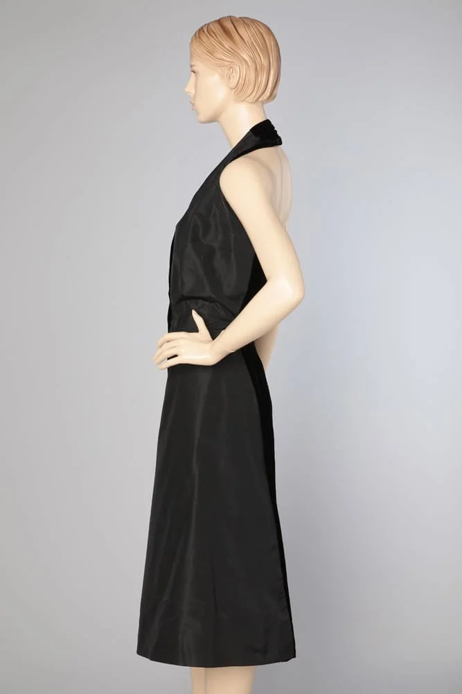 Robe 1960 moitié velours et moitié faille – Image 3