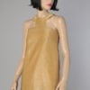 Mini robe 1960 lamé or