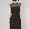 Robe 1960 en guipure noire et organza
