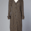 Manteau en lainage à carreaux griffé Prada
