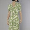 Robe en crêpe verte et blanche 1940