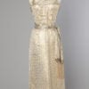 Robe en satin ivoire1960 jacquard or