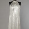 Robe en satin argent 1970