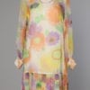 Robe en mousseline de soie imprimée 1960 - 1970