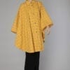 Vêtement de pluie en coton ciré jaune à carreaux 1960-1970