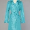 Trench en soie turquoise Lolita Lempicka
