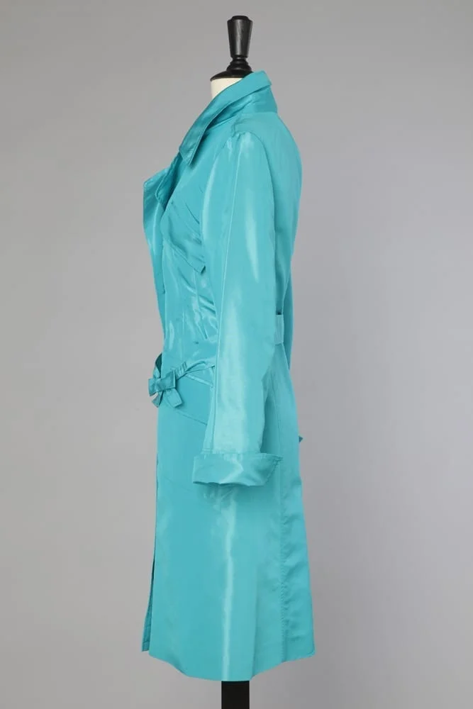 Trench en soie turquoise Lolita Lempicka – Image 4