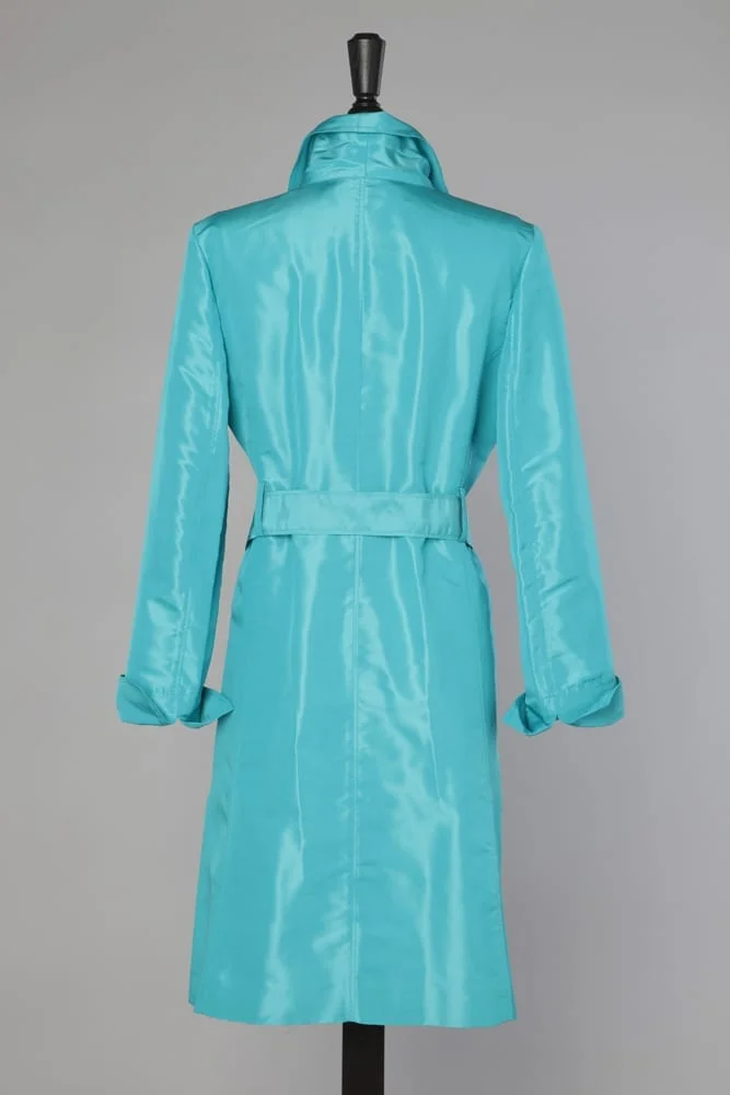 Trench en soie turquoise Lolita Lempicka – Image 5