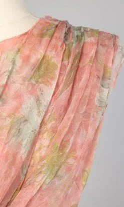 Alternative view of Robe 1960 en mousseline de soie pastel