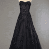 Robe 1950 de bal en tulle et paillettes