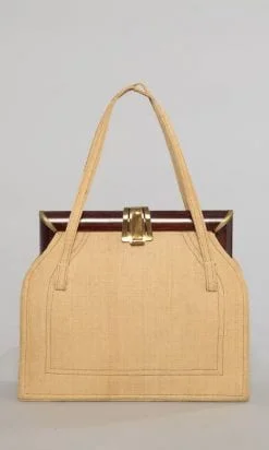 Sac 1940 en paille tissé