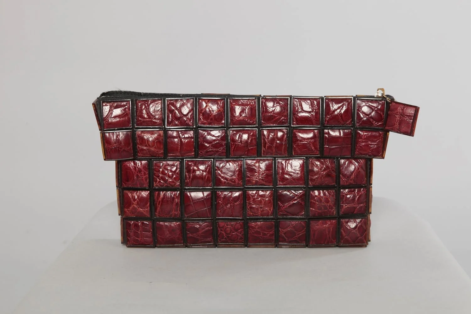 Sac 1940 en patchwork de croco rouge
