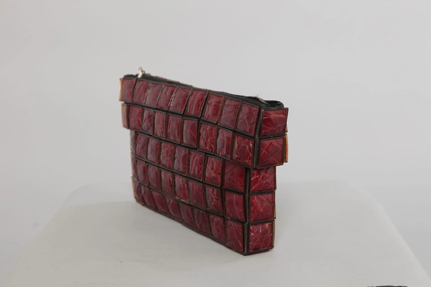 Sac 1940 en patchwork de croco rouge – Image 2