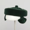 Chapeau 1950 en velours vert