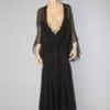 Ensemble robe et veste en mousseline noire 1930