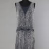 Robe Charleston en mousseline de coton brodée de perles