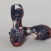 Paire de chaussures en cuir marine et rouge 1940