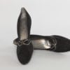 Paire de chaussures en daim 1930 et surpiqûres blanches