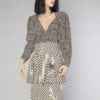 Robe en soie imprimée bicolore 1980 Emanuel