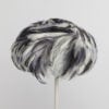 Chapeau 1950 en plumes noires et blanches