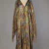 Manteau du soir 1925 en soie imprimé et lamé or
