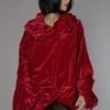 Veste en velours de soie rouge 1925