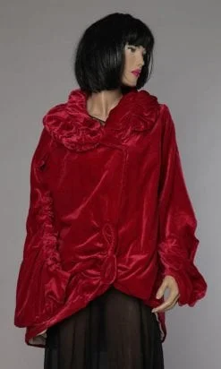 Veste en velours de soie rouge 1925