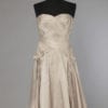 Robe en satin de soie grise griffée Manguin