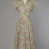 Robe en coton imprimé de fleurs 1950