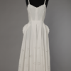 Robe longue d'été en piqué de coton blanc brodé