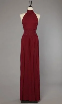 Robe longue rouge en jersey Griffée Philippe Venet