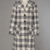 Manteau en lainage à carreaux 1970