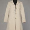 Manteau en lainage beige 1960 - 1970 boutons marguerites