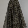 Jupe 1950 en organza noir et or