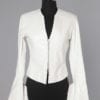 Blouson en cuir blanc 1990 Sitbon couture