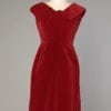 Robe 1950 en velours rouge
