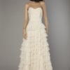 Robe de bal bustier en tulle blanc 1950