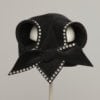 Chapeau 1930 en velours noir incrusté de strass