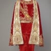 Habit complet du costume de Napoléon en velours rouge brodé or 1987