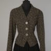 Veste en lainage chiné noir et jaune Christian Lacroix