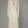 Ensemble chemise de nuit et déshabillé en satin mousseline et dentelle 1940 - 1950
