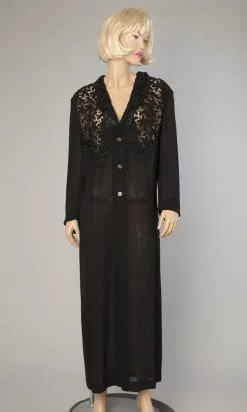 Robe en mousseline et guipure noire griffé Comme des Garçons