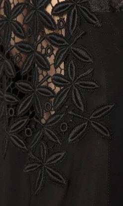 Alternative view of Robe en mousseline et guipure noire griffé Comme des Garçons
