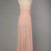 Chemise de nuit 1930 en mousseline rose incrustée de dentelle