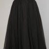 Jupe courte vintage en mousseline noire doublée