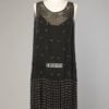 Robe 1925 en mousseline noire brodée de strass