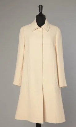 Manteau en lainage écru Pierre Cardin
