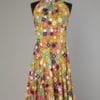 Robe en soie 1970 emmanchures américaines multicolore