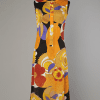 Robe 1970 en jersey imprimé psychédélique griffée Bilytis