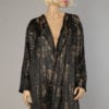 Longue veste en satin noir broché or 1930